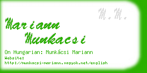 mariann munkacsi business card